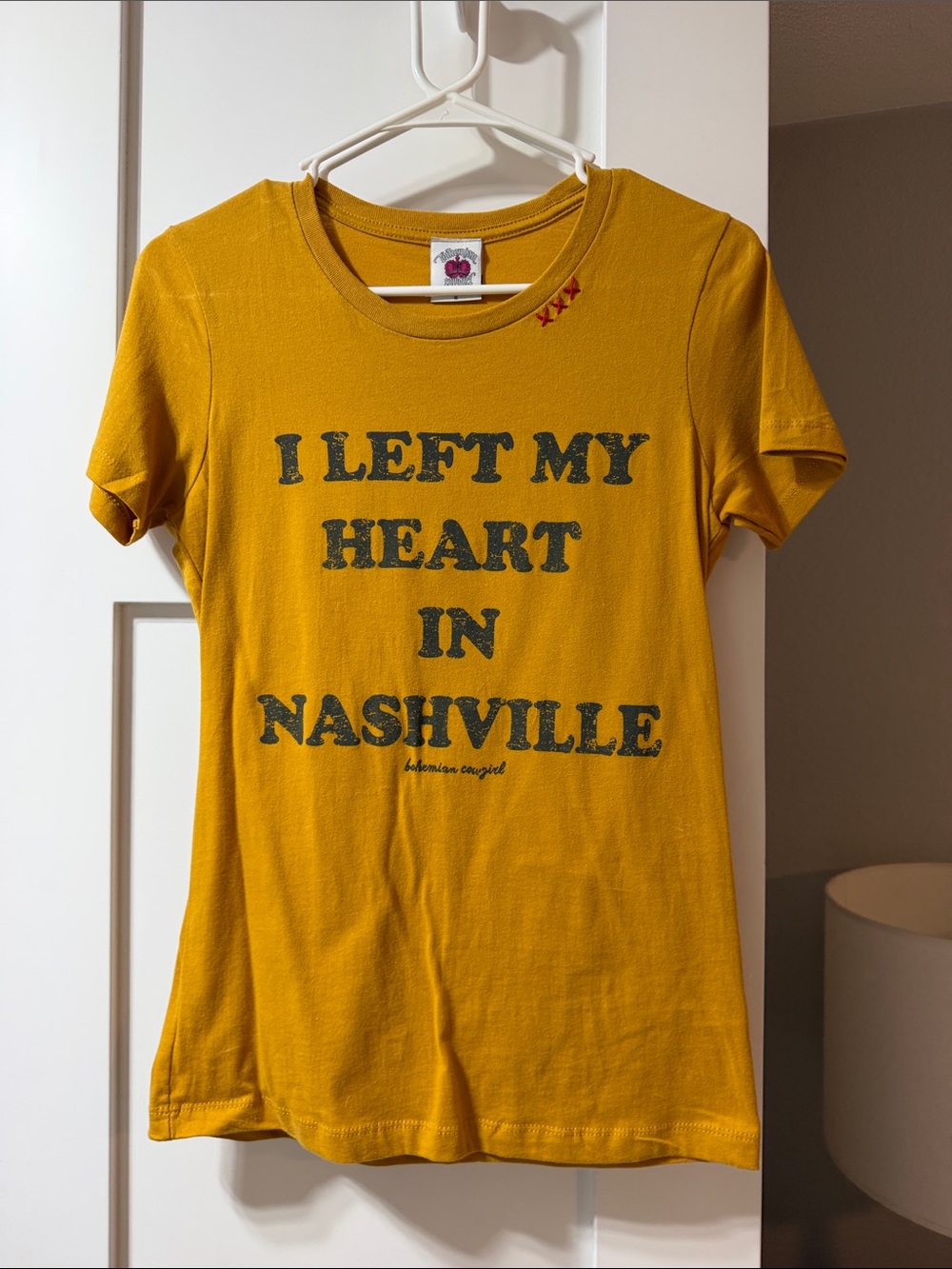 Bohemian cowboy Mustard Yellow "I Left My Heart in Nashville"